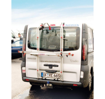 Alu-Heckträger Carry Bike für 2 Räder Renault Trafic Heckklappe